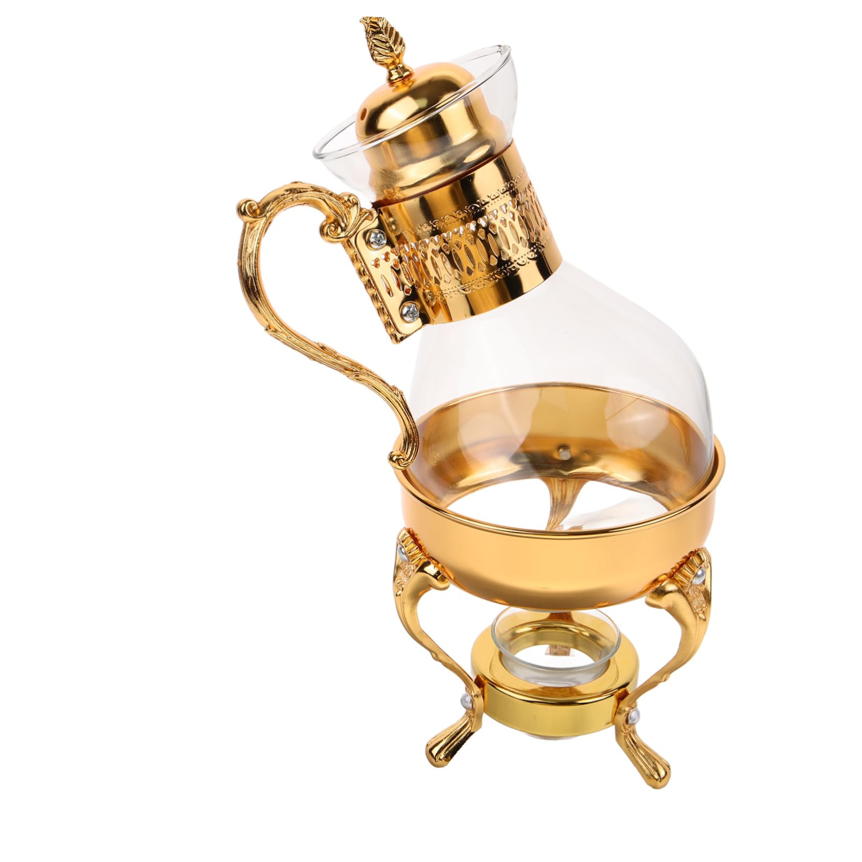 CIYODO 1Set Vintage Coffee Pot Glass and Kettle with Cups Tray for Authentic Middle Eastern Coffee Experience Easy to Maintain