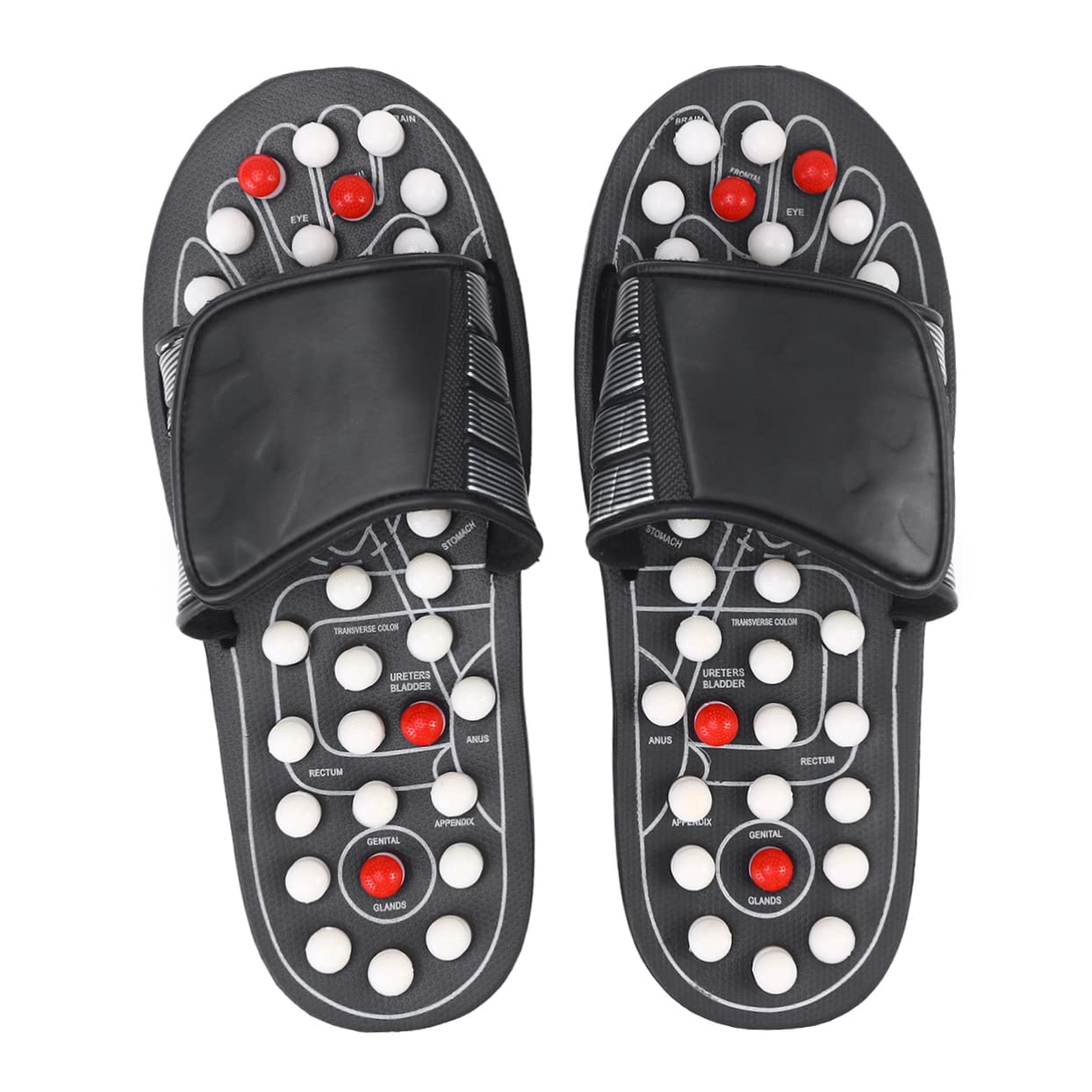 Sandalen Für Fußmassage Mit Akupunktur Hausschuhe Zur Entspannung Für Männer Und Frauen Therapeutische Massage Für Plantarfasziitis Fußschmerzen Lindern Mit Tai Chi Gossip
