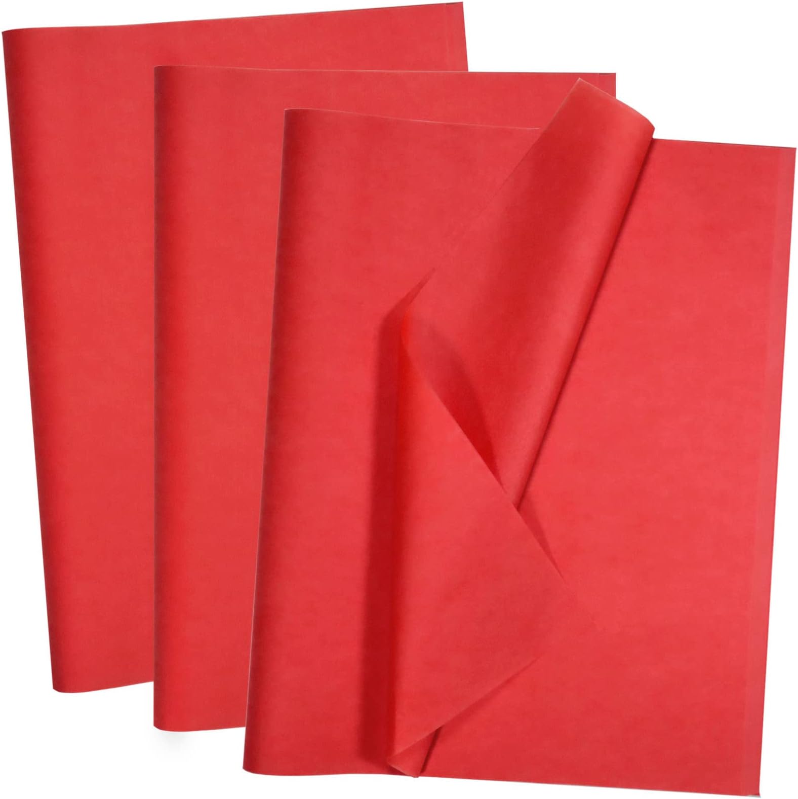 100 Sheets Red Tissue Paper Artdly 14 x 20 Inches Red Wrapping Paper Bulk for Weddings Birthday DIY Project Wrapping Crafts Decor