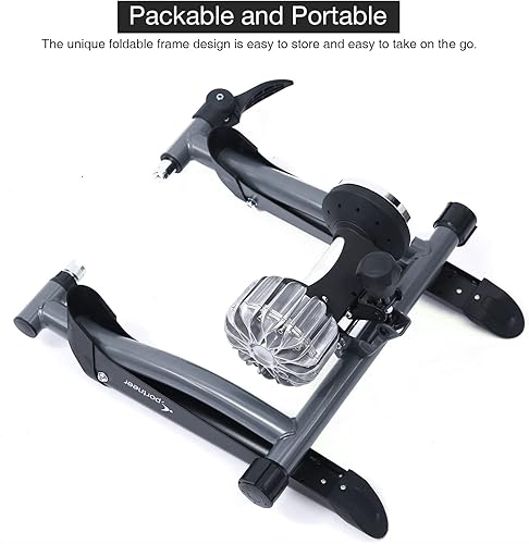 Miniatura 7 de Sportneer Soporte de entrenamiento para bicicleta de interior para montar en interiores ciclismo ejercicio estacionario con rueda de reducción de