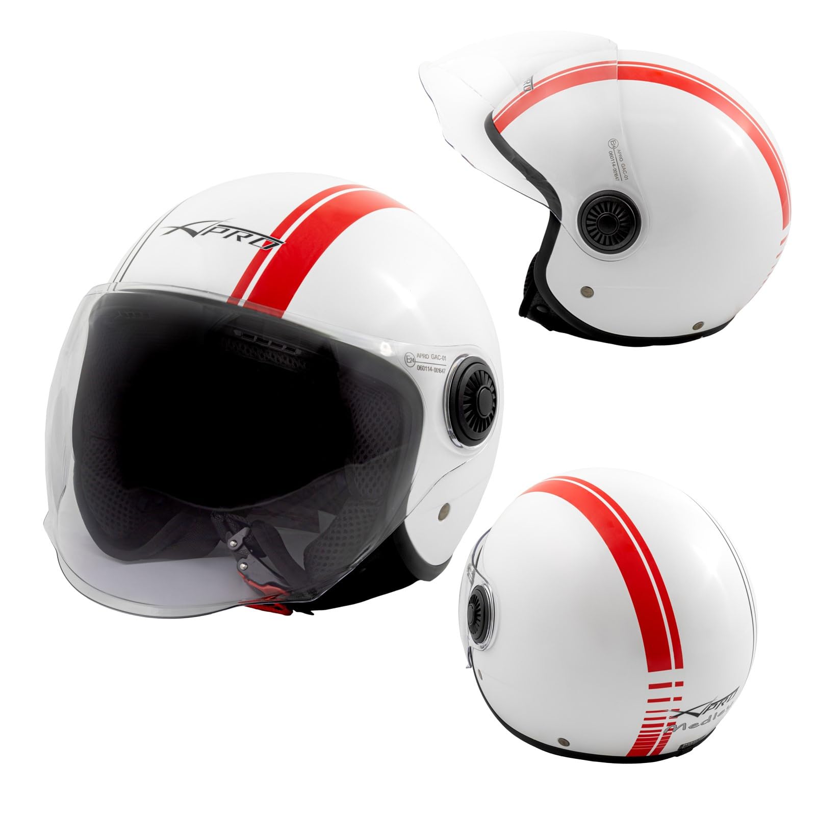 Casco Jet Moto Scooter Quad Homologado ECE 22 06 Visor Sonicmoto