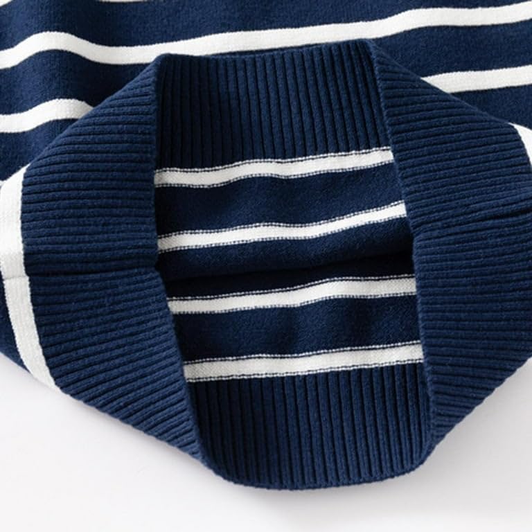GTWO Winter Fashion Outfit | Premium Pure Wool Sweatshirt for Kids Boys & Girls | Regular Fit Full Sleeves (Navy Blue) 1