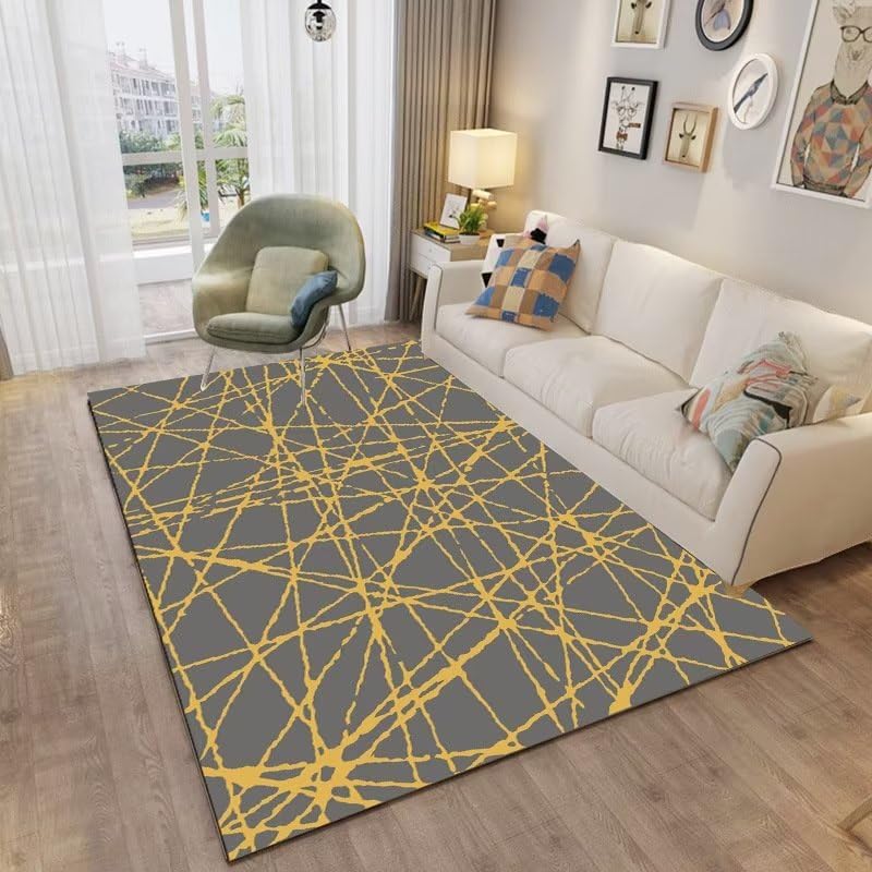 Tapis rayures désordonnées rétro abstrait 160x230cm tapis rectangulaire