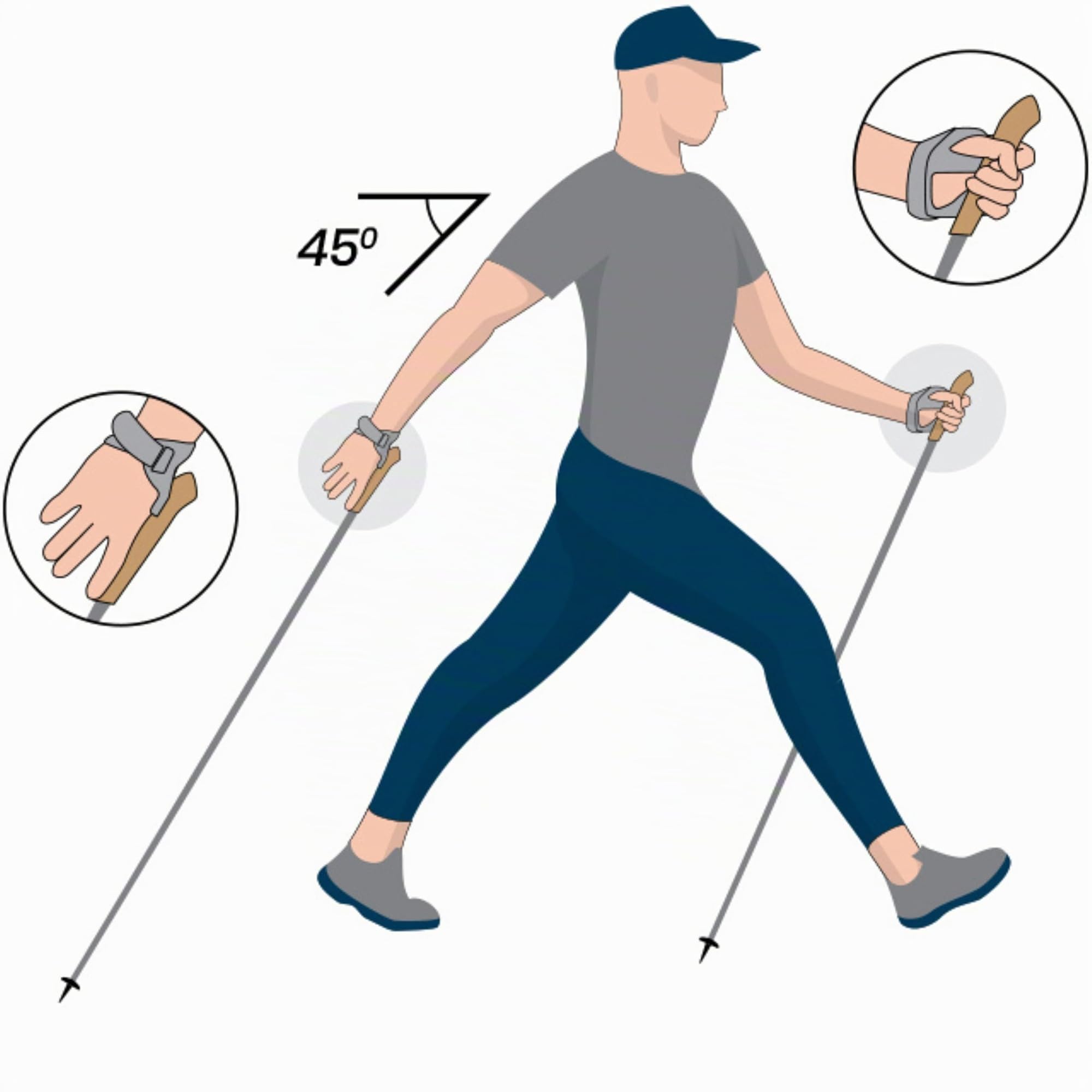 Bâtons de randonnée en Carbone Ultra légers, Réglables Bâtons de Marche Nordique 70-135 cm avec Bouchon en Caoutchouc, Bâton de Trekking Monobloc avec Tampon en Caoutchouc pour Homme et Femme