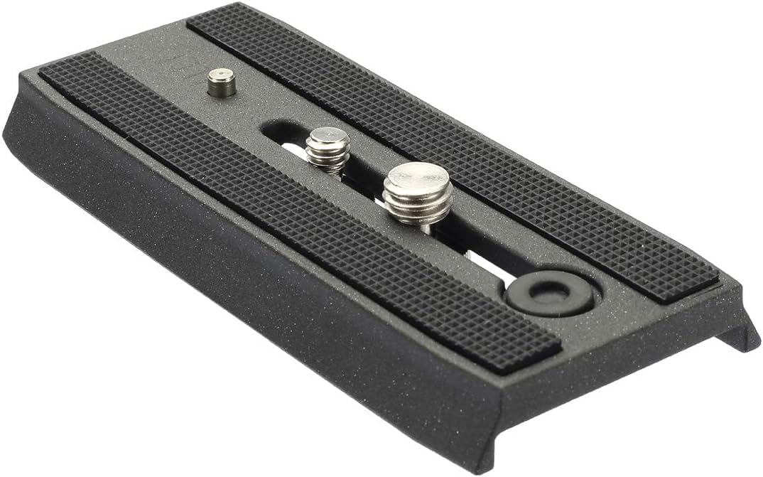 AVELLA Universal Sliding Quick Release Plate Replacement Camera Mount with 1/4 Inch and 3/8 Inch Mounting Screws for V501 V504Fluid Head，Length: 3.54 inches/9CM