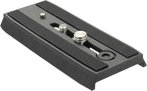 AVELLA Universal Sliding Quick Release Plate Replacement Camera Mount with 1/4 Inch and 3/8 Inch Mounting Screws for V501 V504Fluid Head，Length: