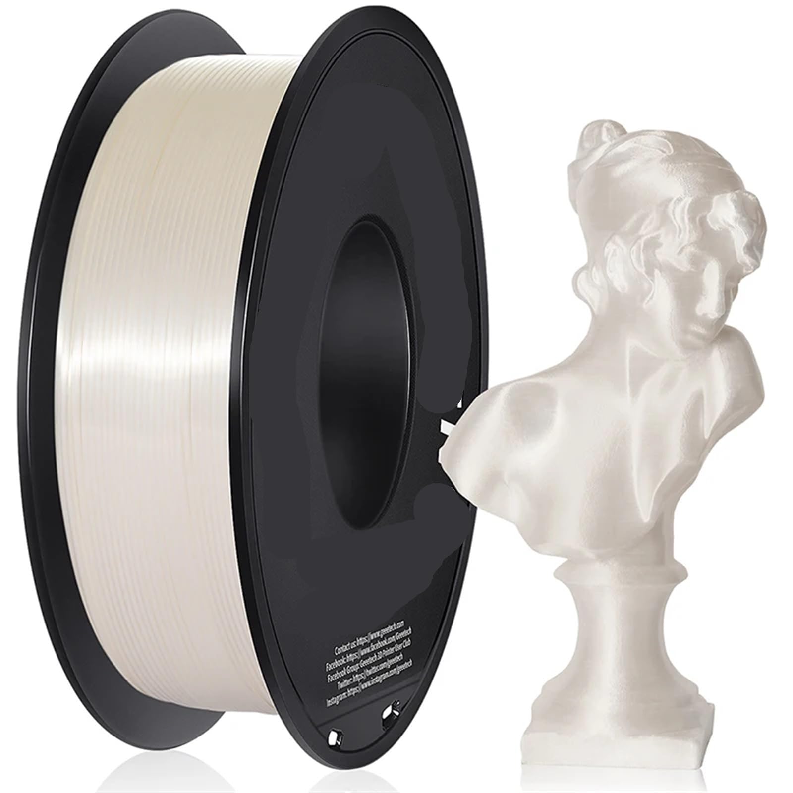Filament pour Imprimante 3D Fil de bobine Filament PLA en soie 3d, 1 kg,75 mm, for matériau d'imprimante 3D, couleur spéciale, sans bulles(Silk bronze)