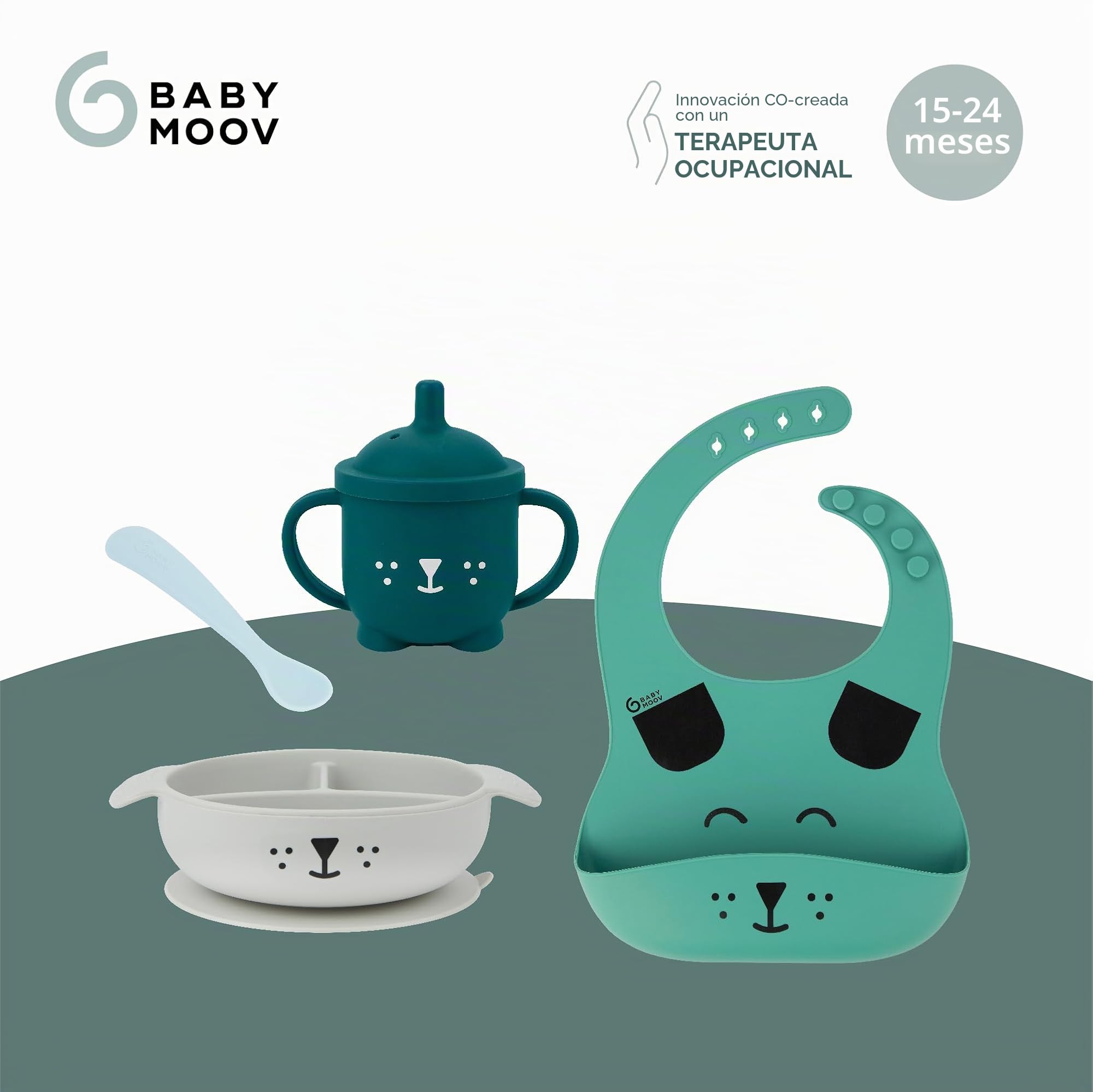 Babymoov Vajilla 15-24 meses de 4 piezas LEARN'ISY Zorro de Babymoov