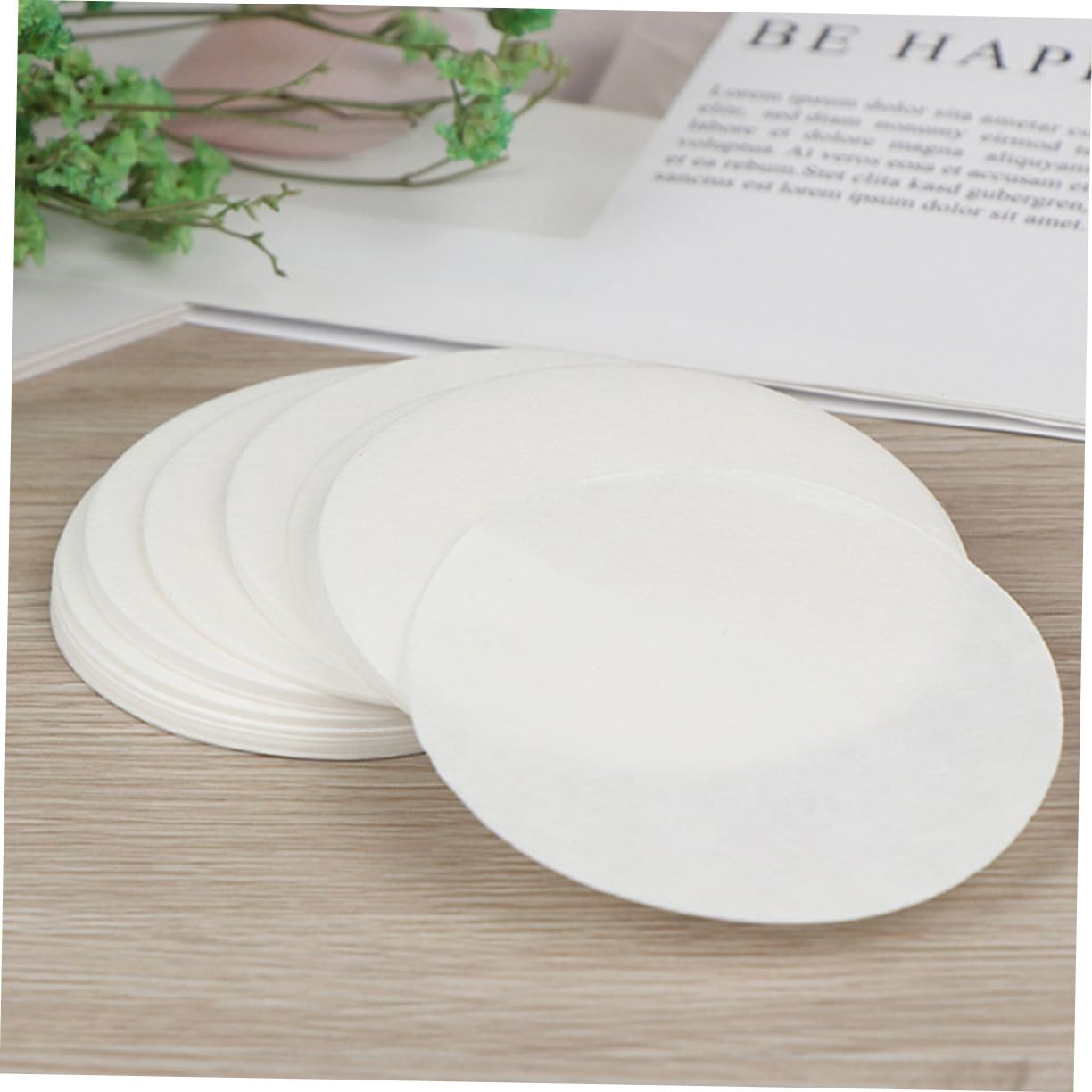 Unomor 2sets Round Filter Discs Qualitative Filter Paper for Labs Oil Test Paper Proof 100sheets*2