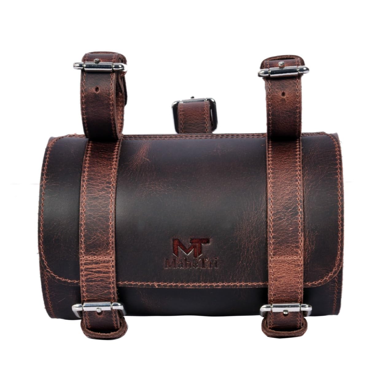 MaheTri - Motorcycle Side Leather Bag Pouch, Saddle Bag, Tool Bags for Bike (Grayson)-image-14