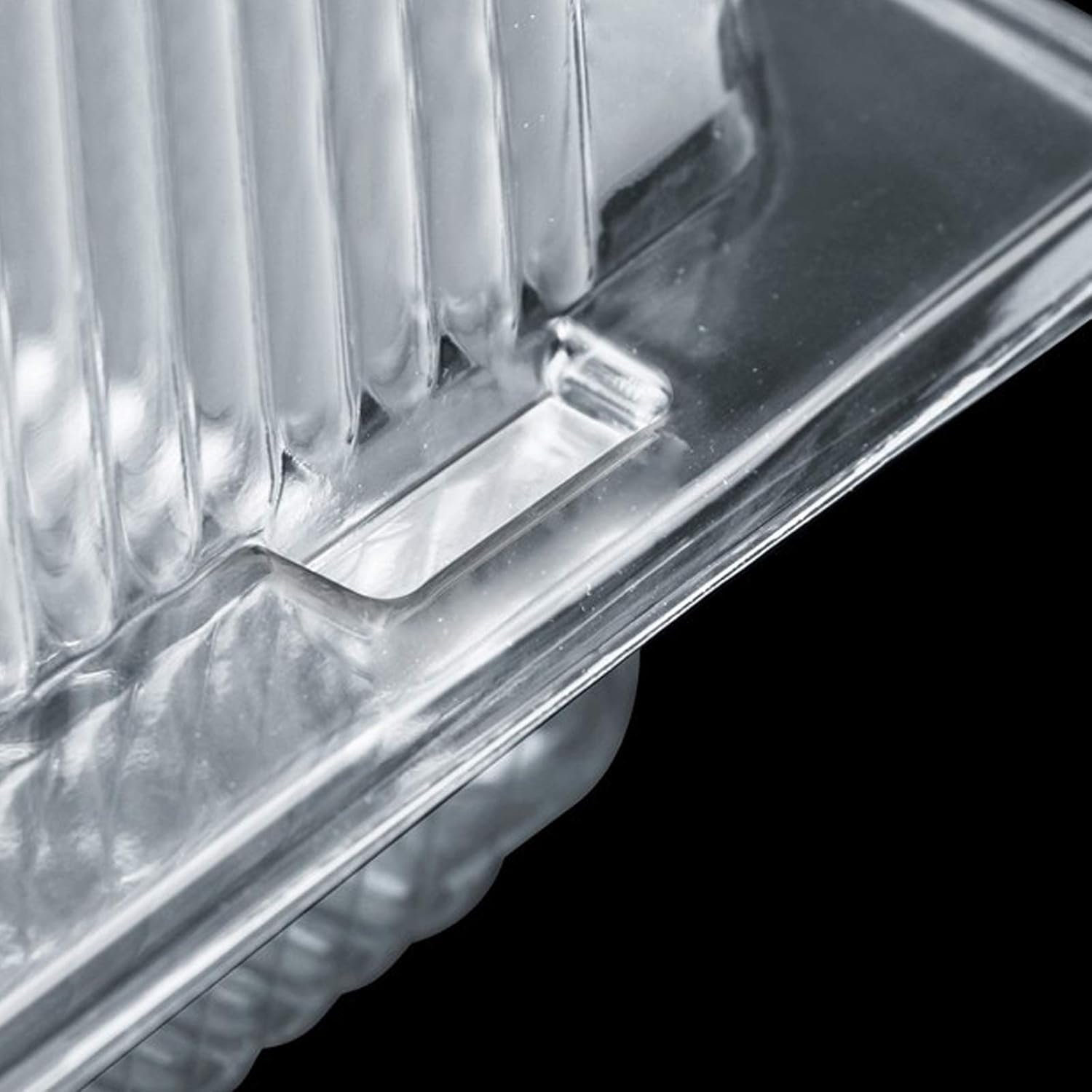 Caja desechable de plástico de 100 Piezas, Recipiente Transparente para Comida para Llevar con Tapas, recipientes para Comida para Llevar, Pasteles, Muffins, pastelería, Caja con bisagras pa