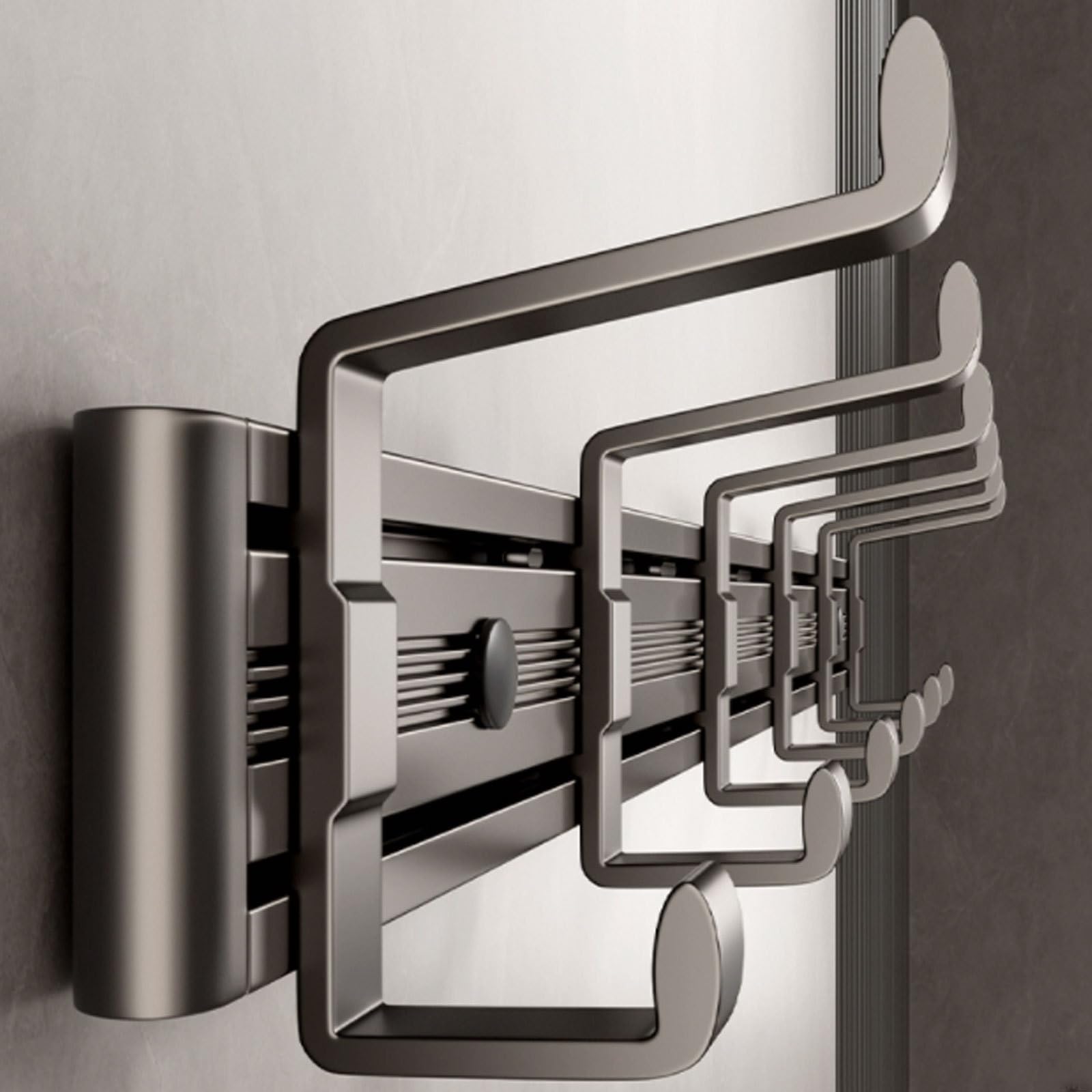 Sólido Perchero de Pared de Aluminio, Gancho Doble extraíble, Perchero de Pared, Perchero de Pared para baño Práctico