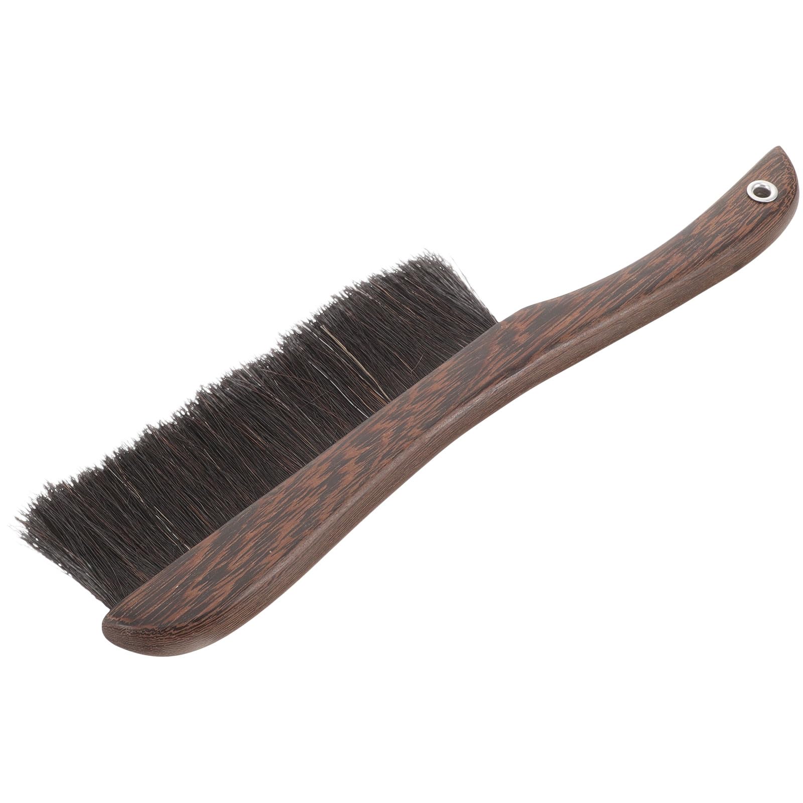 Escoba de mano de madera con pelo de caballo para teclados