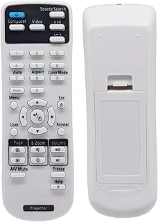 2181788 Universal Projector Remote Control for Epson Projectors BrightLink 575Wi 585Wi 595Wi 435Wi 475Wi 480i 485Wi PowerLite 1224 1264 1284 1286 Home Cinema 705HD 710HD 725HD 730HD W04 W32 Controller