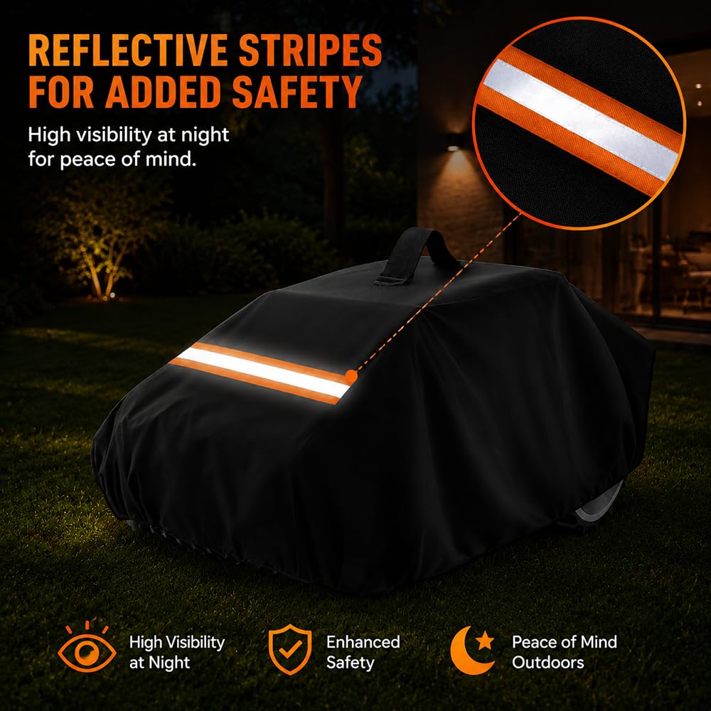 Funda Protectora para Robot Cortacésped para Yard Force Luv 60Ri, Cubierta Oxford 600D Impermeable Anti UV con Asa