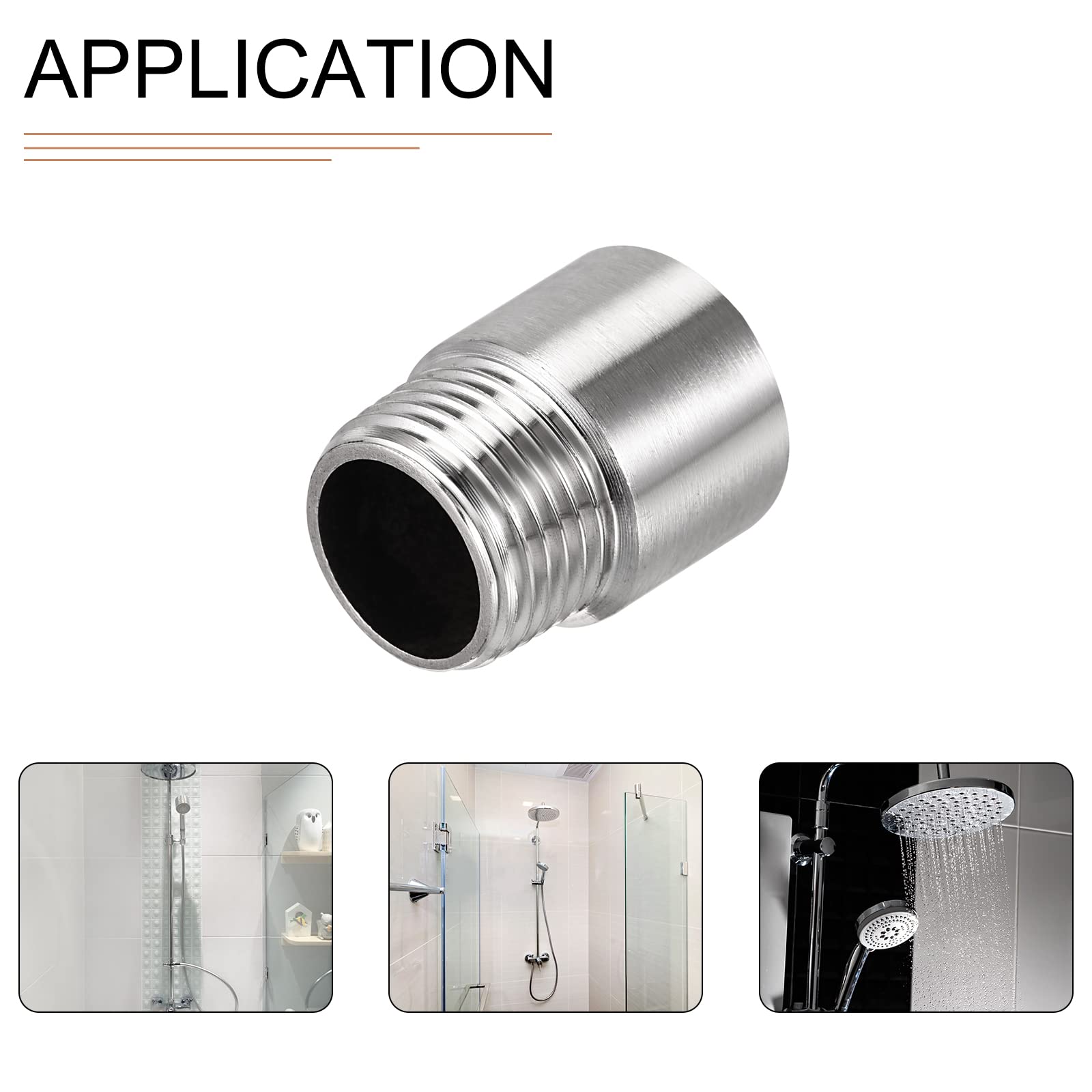DTGN 1.18"x0.94"(LxD) Shower Head Extension Tube Pipe Fittings, 1Pack, Good for Bathroom - Image 4