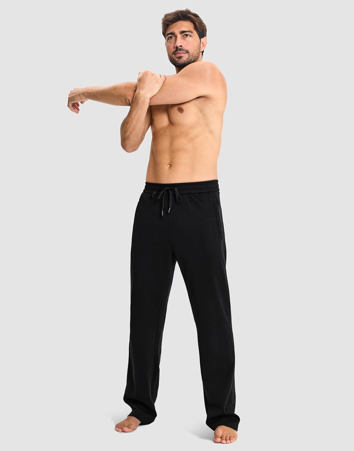 32"/34"/36" Inseam Mens Tall Sweatpants Long Lounge Yoga Pants with Zipper Pockets for Home Casual Athletic