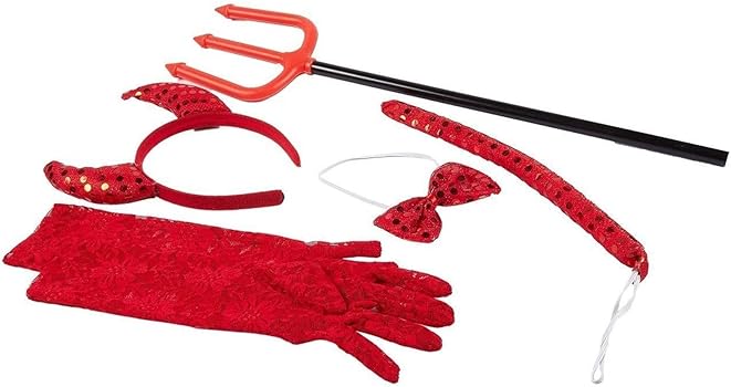 Amazon.com: BLUE PANDA Devil Headband & Wand Costume Set - Ages 6 Amazon.com: BLUE PANDA Devil Headband & Wand Costume Set - Ages 6