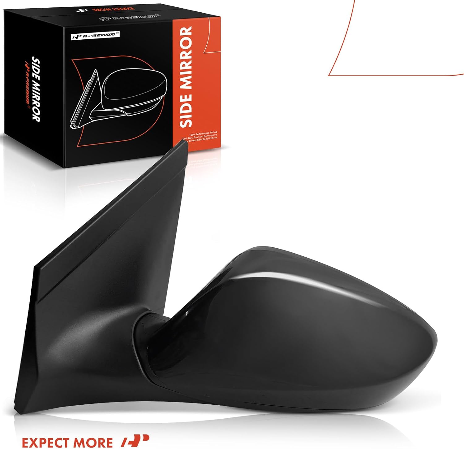 A-Premium Driver Side Power Door Mirror - Compatible with Hyundai Elantra GT 2013 2014 2015 2016 2017 - Heated Manual Folding Black Outside Rear View Mirror