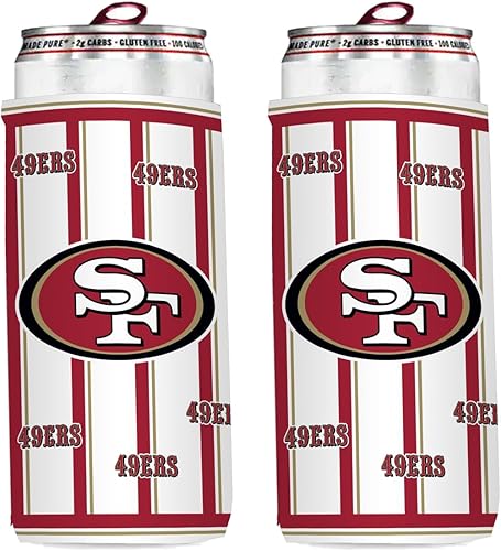 Miniatura 25 de Paquete de 2 soportes para latas de fútbol de 12 onzas, delgado y delgado, aislador de bebidas Huggie Cooler Coozies (Arizona (cardenales))