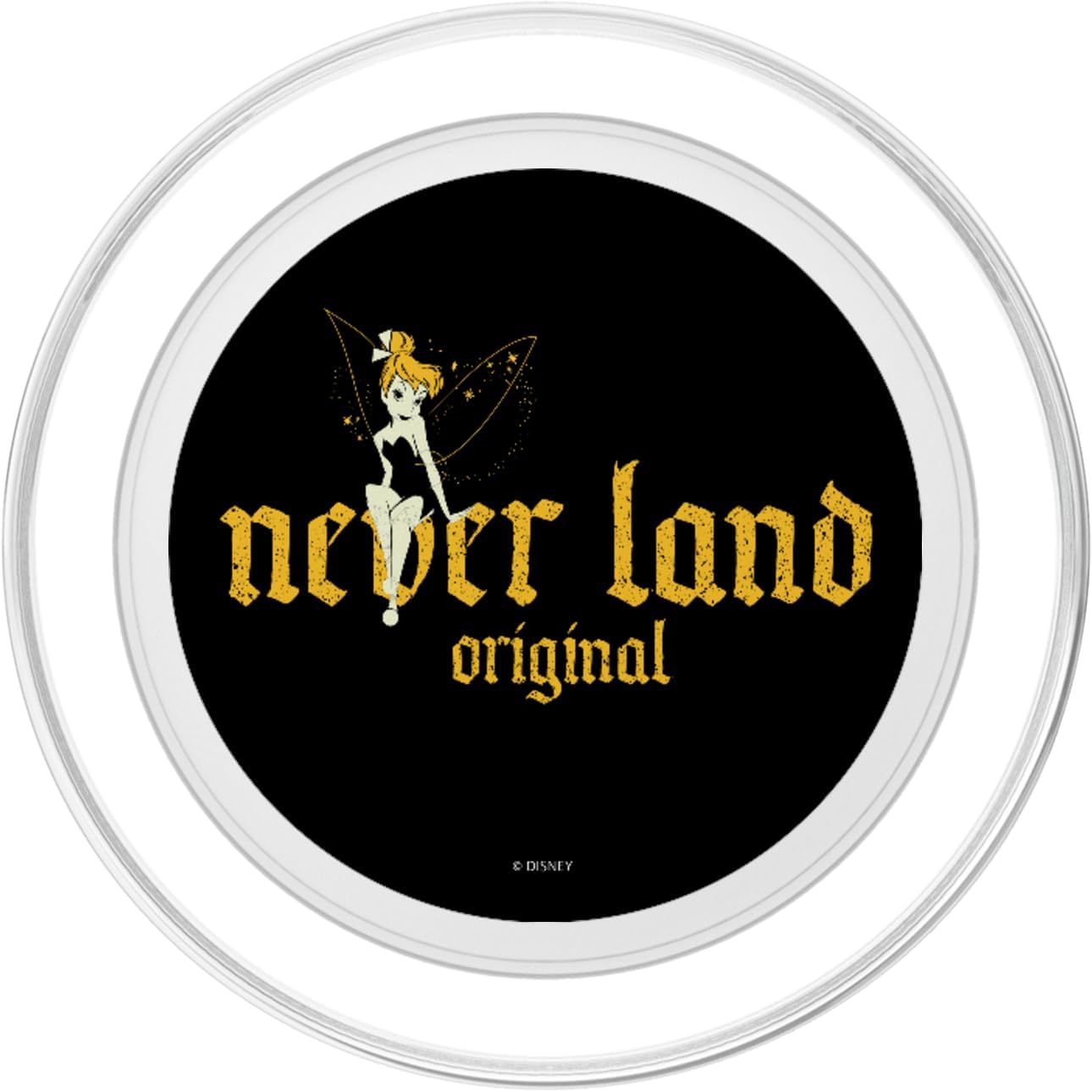 Disney Peter Pan Tinker Bell Sitting Never Land Logo PopSockets MagSafe PopGrip for iPhone