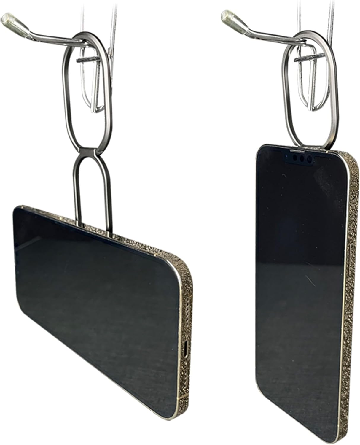 2 Joint Variable Smartphone Ring, Stand, MagSafe Compatible, Neodymium Magnet, iPhone 14/13/12 Series, Wireless Charging Compatible, Detachable Type, MIMG-02 (Rose Gold)