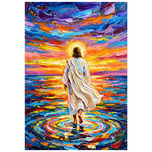 Ulord 300 Piece Puzzle for Adults Colorful Walking Jesus Jigsaw Puzzles