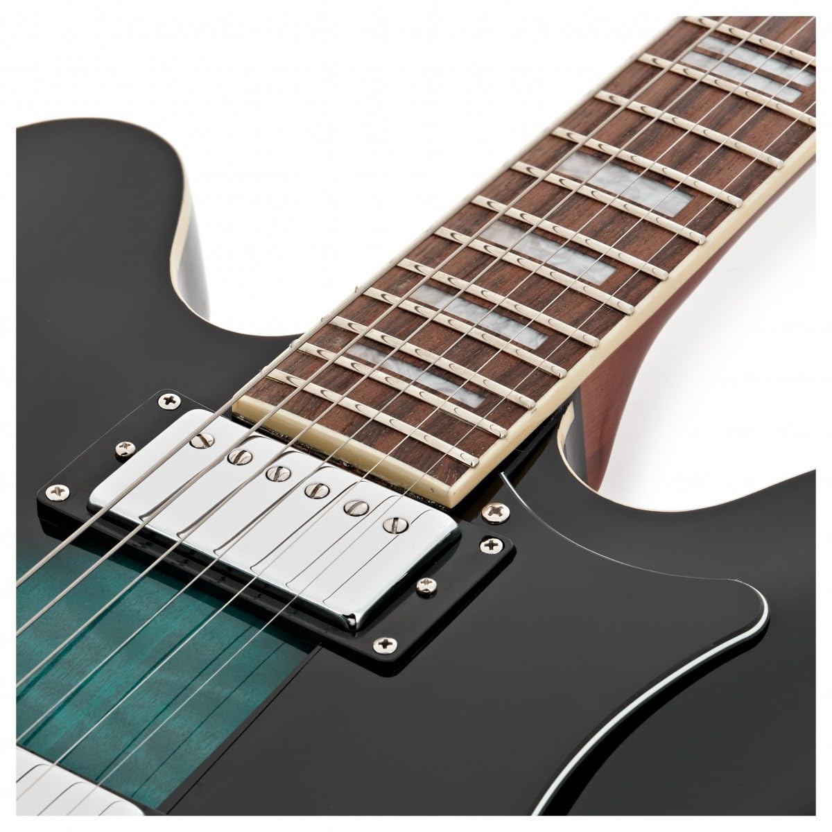 Hartwood Chitarra semiacustica Revival Legend TR, Tealburst | Toni Profondi e Risonanti dal Corpo in Tiglio, Braccio Tremolo Integrato per Vibrato Sfumato, Semi-Cavo, Tealburst