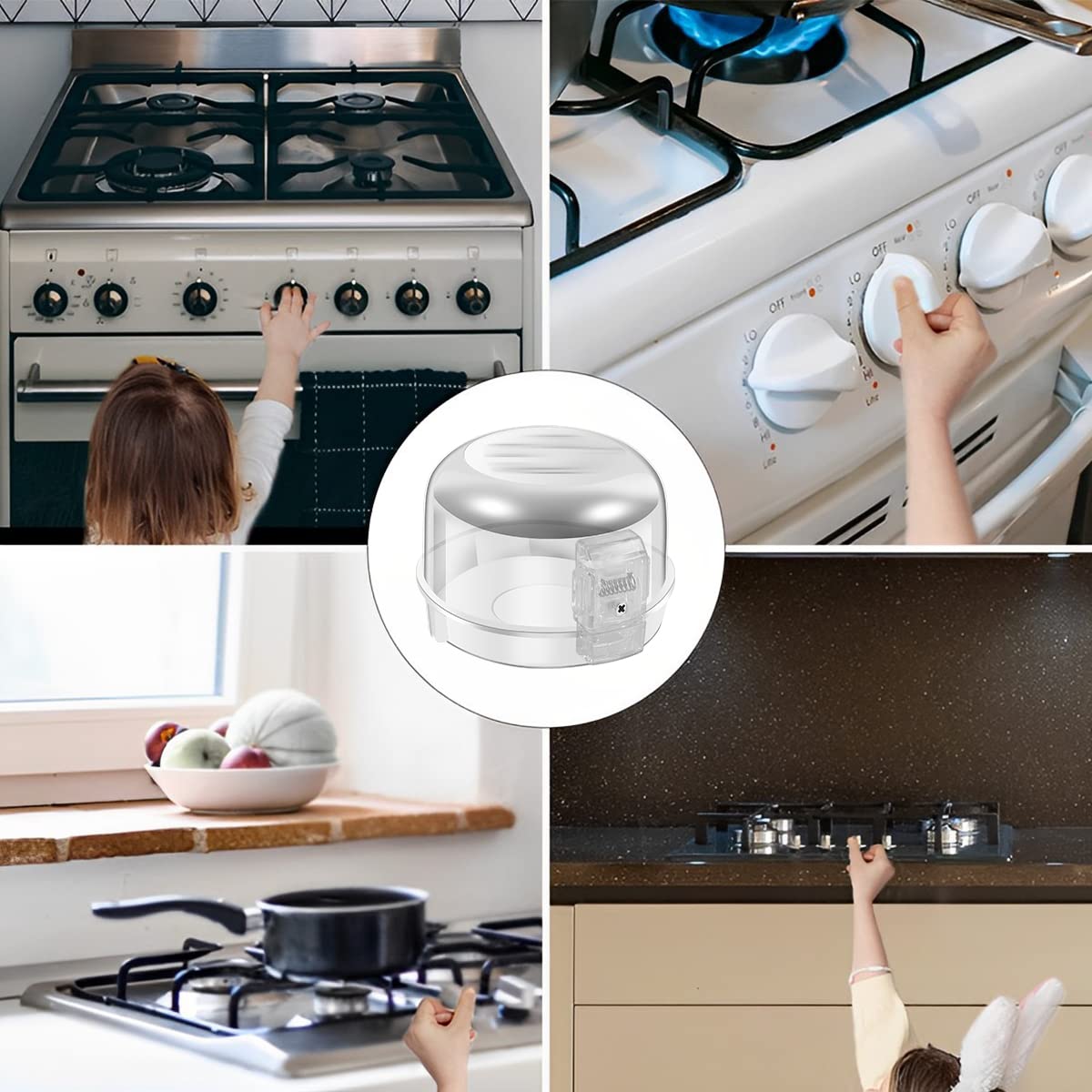 Cache-boutons De Cuisinière à Gaz - Lot De 5 Pièces - Protection Enfants, Anti-graisse Et Facile à Installer - 7