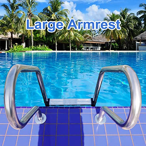 Escalera plegable de acero inoxidable para piscina 3 peldaños miniatura 7