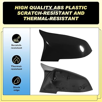 Pair Car Wing Mirror Covers Caps Replacement Fit for BMW 1 Series