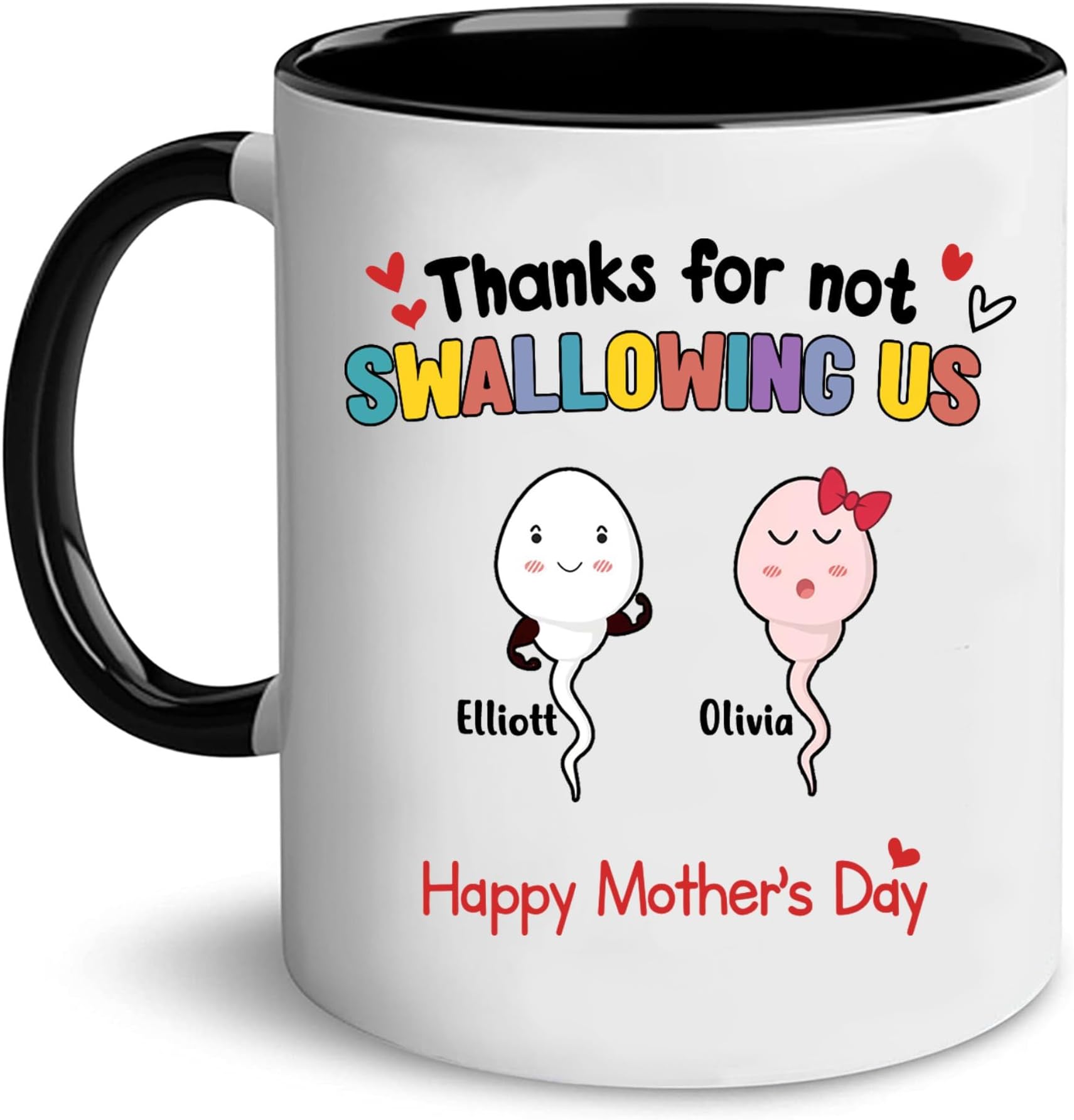 Mom Mug Thanks For Not Swallowing us Mug Gift For Mom Gift for Her Mama Gift Happy Mothers Day Custom Mug