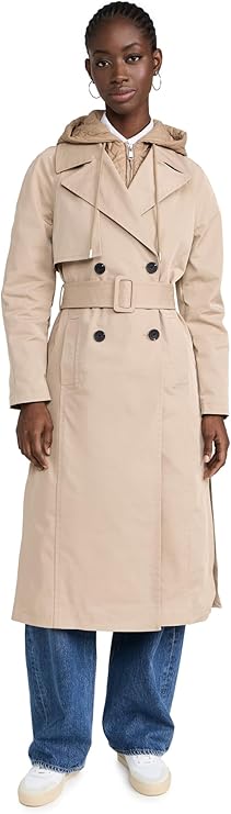 Avec Les Filles Women's Belted Trench Coast