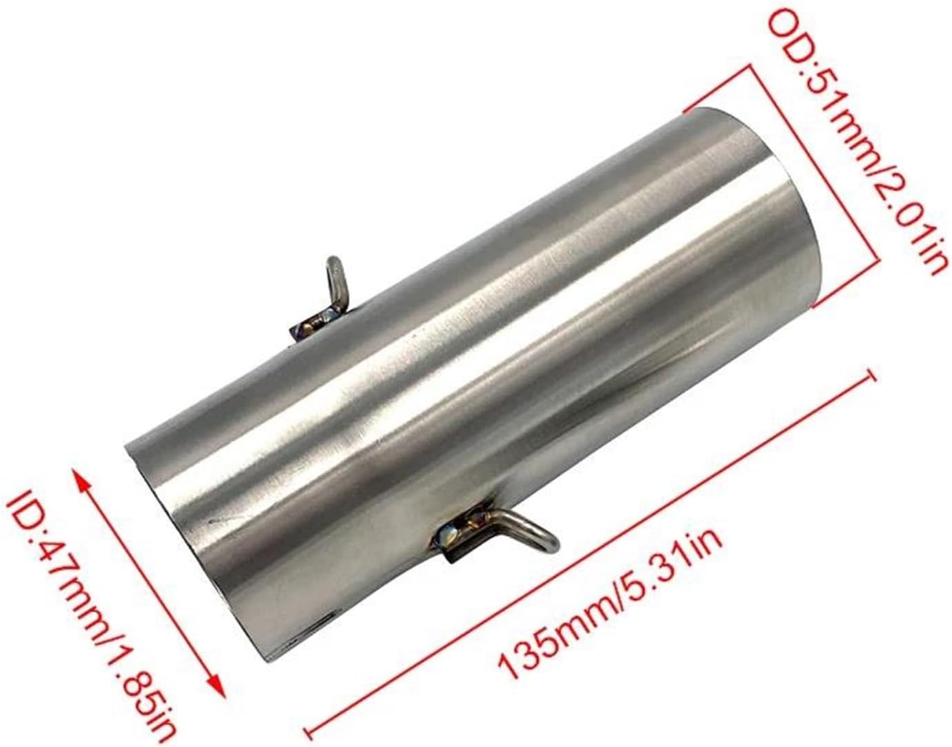 Motorcycle Exhaust Middle Pipe Slip On Header 45mm Stainless Steel For Yamaha R6 YZF-R6 2006-2016
