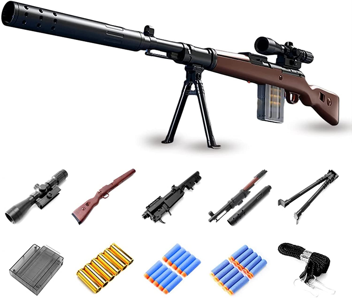 Soft Bullet Gun Shell Ejection Toy 109cm AWM Action Lever Rifle