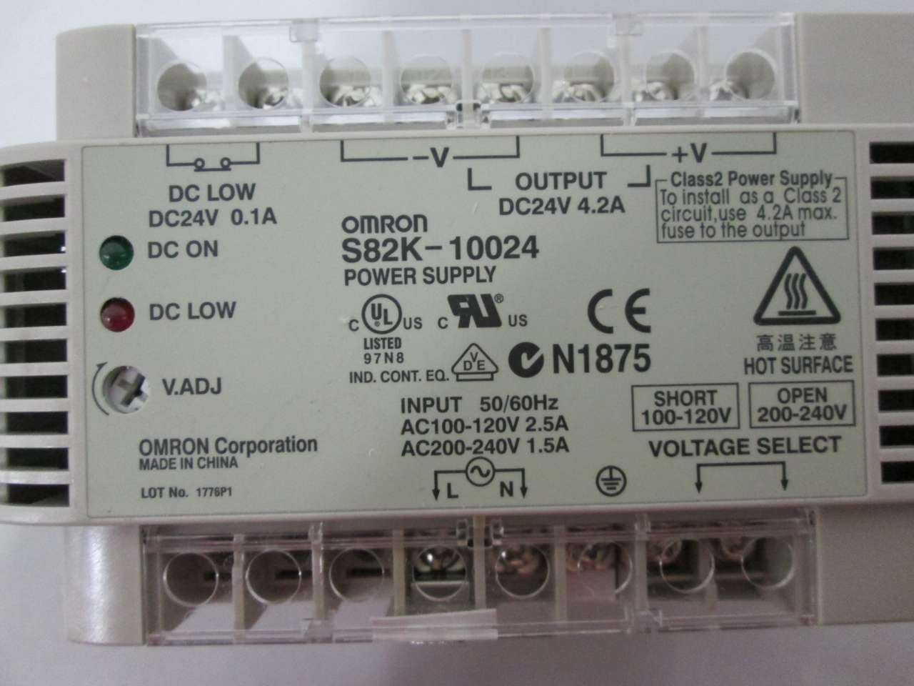 Omron S82K-10024 Power Supply S82K-10024