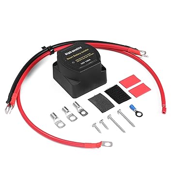 Ankeer 12 V 140A Voltage Sensitive Relay Intelligent Battery Isolator Recharging 2 Battery for Car SUV Ships