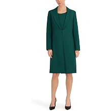 Le Suit Womens Long Coat & Basic Sheath Dress