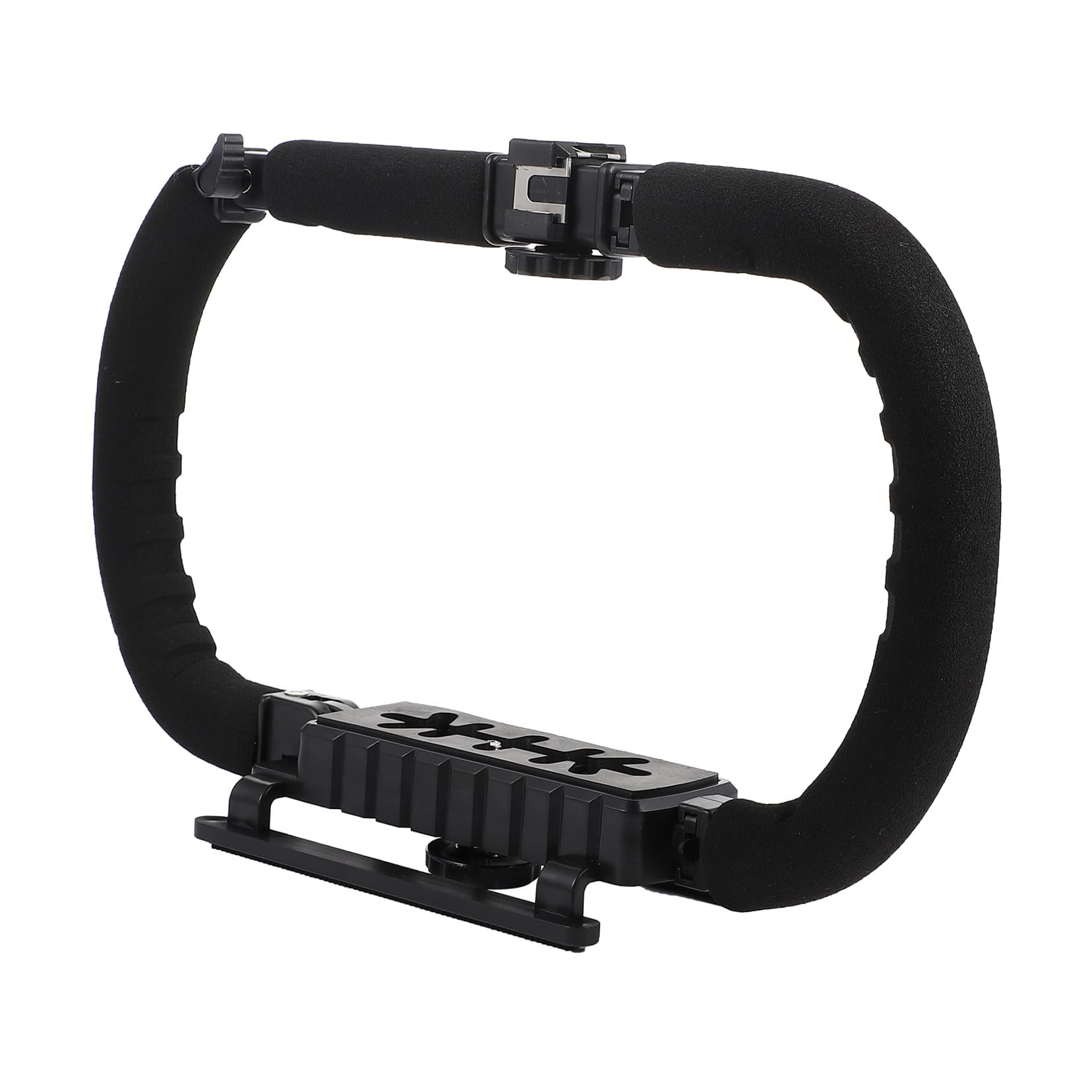 NUOBESTY Estabilizador Soporte de 1/4 Pulgada Diseño Antideslizante para Cámara de Mano y 3 Ranuras Zapata Fría para Móviles y Dv