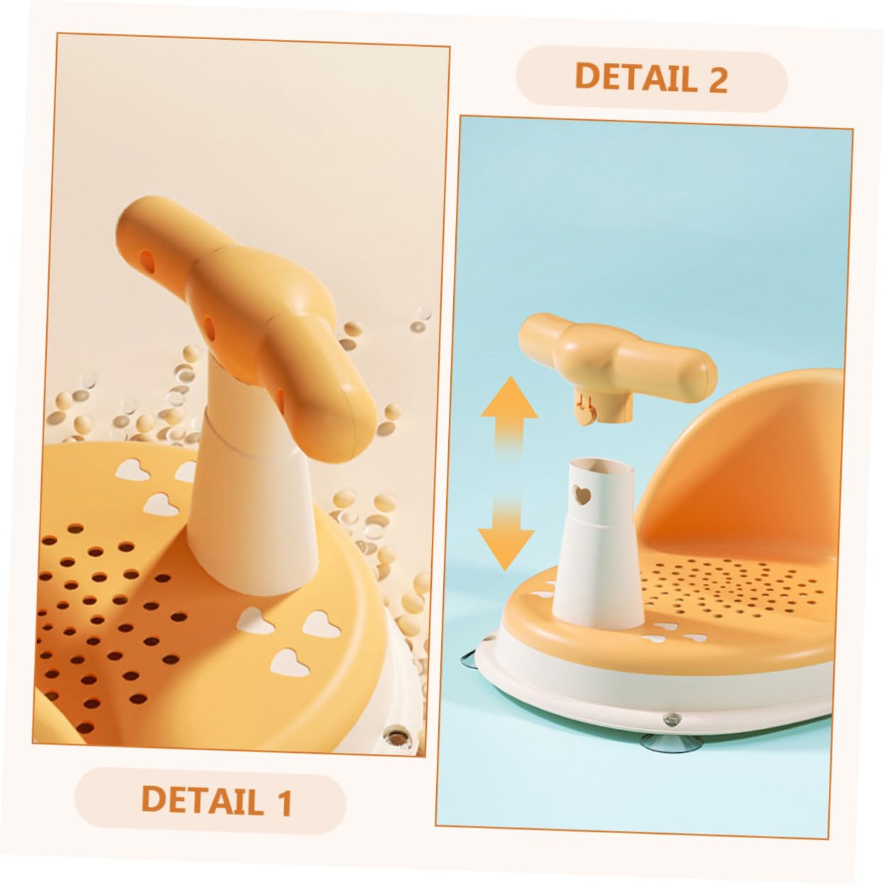 Asiento Material Bebés Baño Antideslizante para Diseño y Pp y Tpe para Limpieza Esfuerzo, Adecuado para Hora del Baño y Juegos