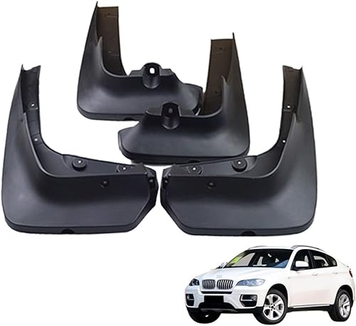 Guardabarros para guardabarros delantero y trasero, accesorios para guardabarros de coche, compatible con BMW X6 E71 2008 2009 2010-2013 2014