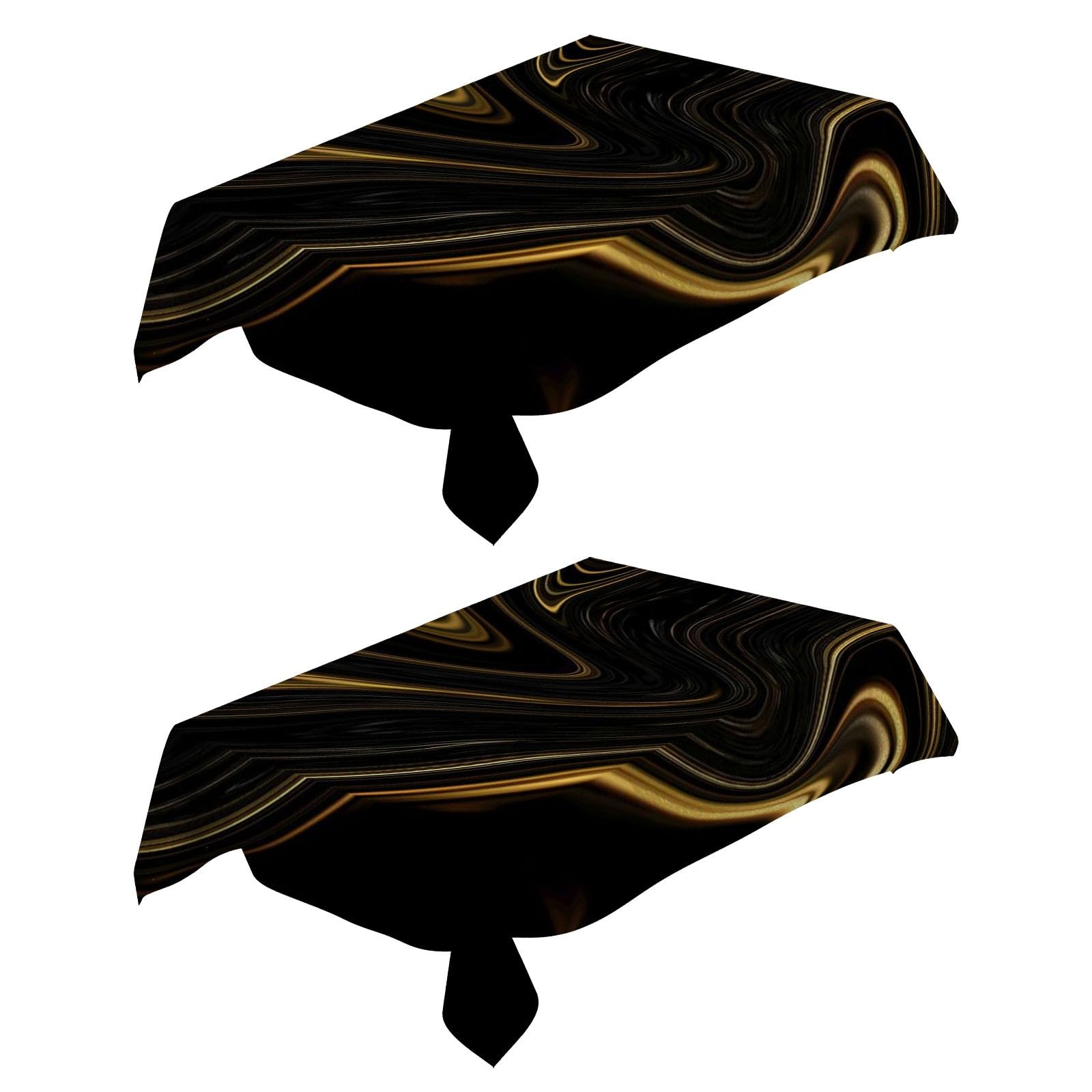 Nappe de table marbre noir pour cuisine et salle à manger repas sans pli