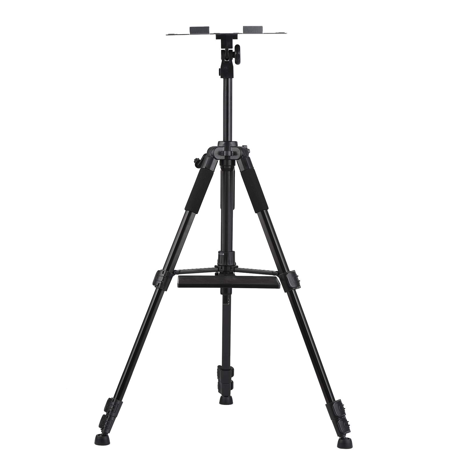 Andoer Soporte multifuncional para proyector Trípode portátil portátil trípode altura ajustable 19,6 pulgadas a 58,6 pulgadas con placa para ordenador portátil proyector
