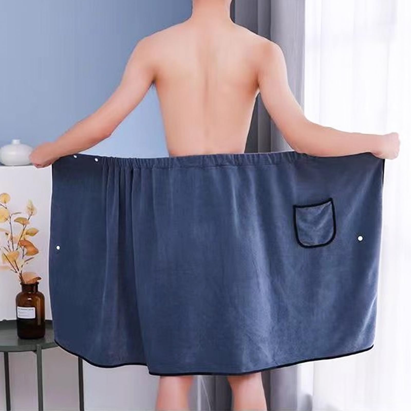 Sowel® Paréo de Sauna pour Homme, Drap de Sauna avec Fermeture Sowel® Paréo de Sauna pour Homme, Drap de Sauna avec Fermeture