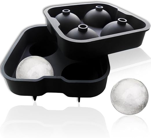 Amazon Pichidr 丸氷 製氷器 製氷皿 丸型 シリコンまる氷アイストレー 4個大ボール 直径4 5cm お茶やお酒用氷が作れる製氷皿 球体 キャンドル 粘土 レジン 型 抜き型 製氷皿 オンライン通販