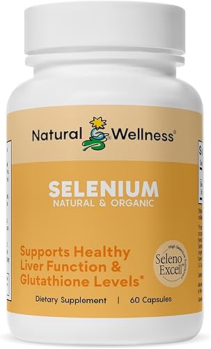 Miniatura 1 de Natural Wellness 200 mcg Natural, orgánico, SelenoExcell Suplemento de selenio para apoyo antioxidante - 60 cápsulas suministro para 60 días