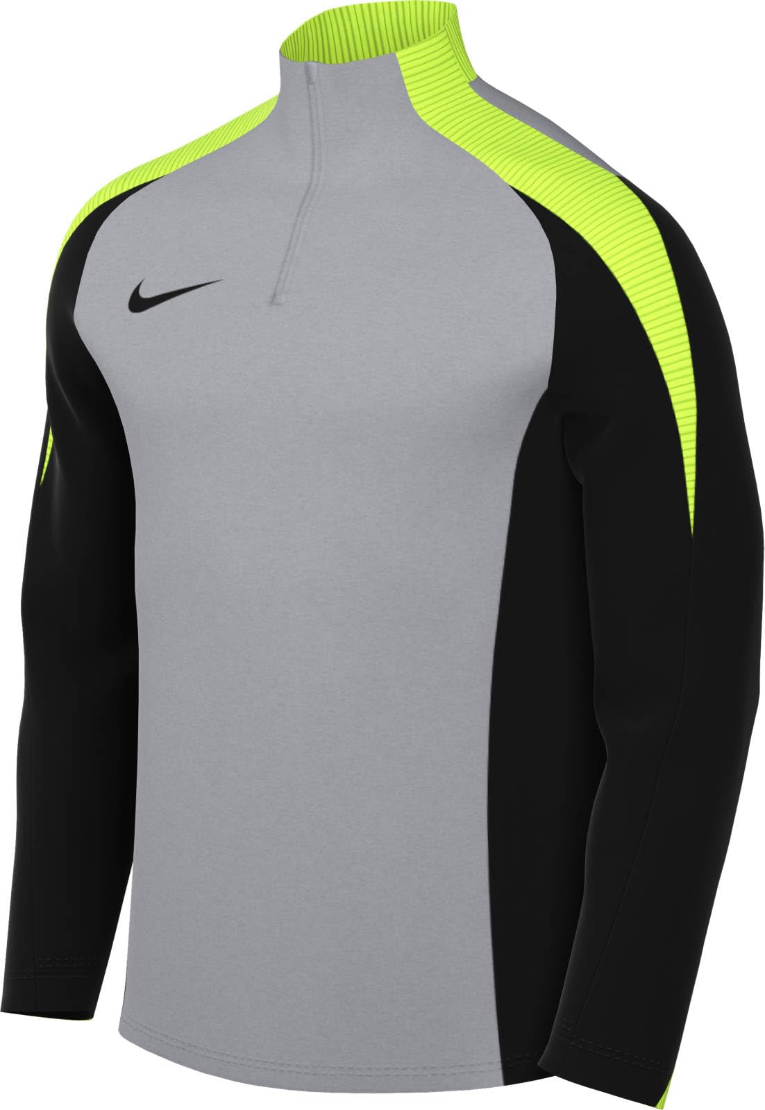 NIKE FD7569-013 Maglia da allenamento Dri-FIT Strike 24 Sweatshirt Men's WOLF GREY/BLACK/VOLT/BLACK Size S