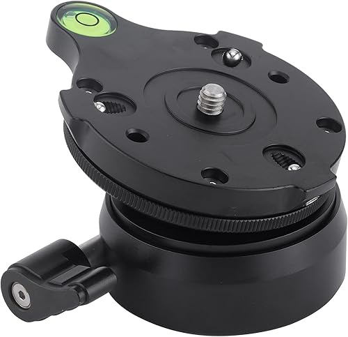 Miniatura 8 de DY60N Base de nivelación de trípode, cabeza de trípode de cámara, placa base de nivelación de trípode, ajuste de cabeza de nivelador de cámara para