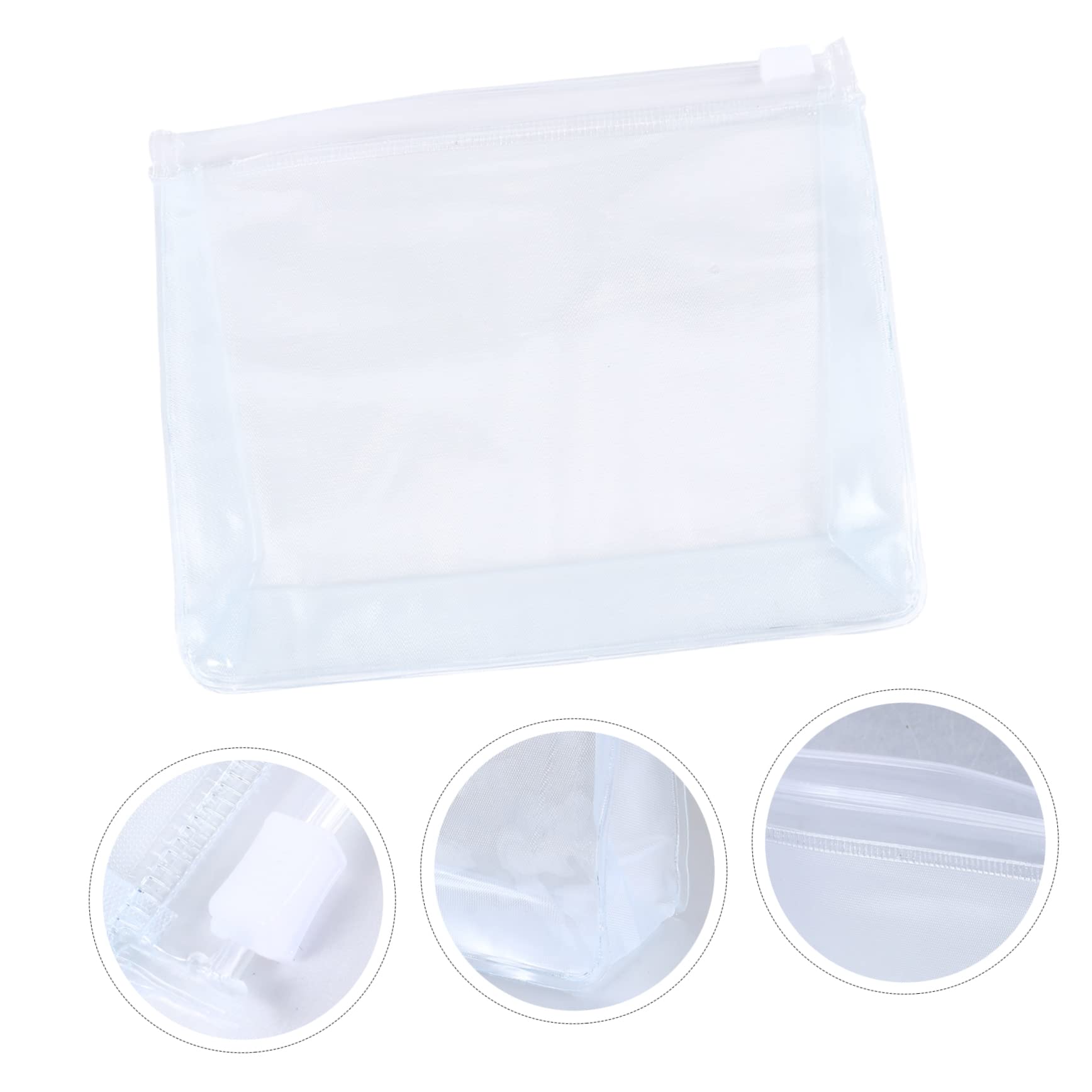POPETPOP 20pezzi Trasparenti Per Cosmetici Impermeabili Con Zip Organizer Da Viaggio Per Trucco e Toiletries Per Palestra e Bagno