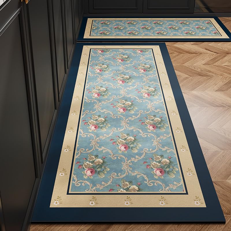Alfombra de cocina fácil de limpiar e impermeable con textura suave y mullida